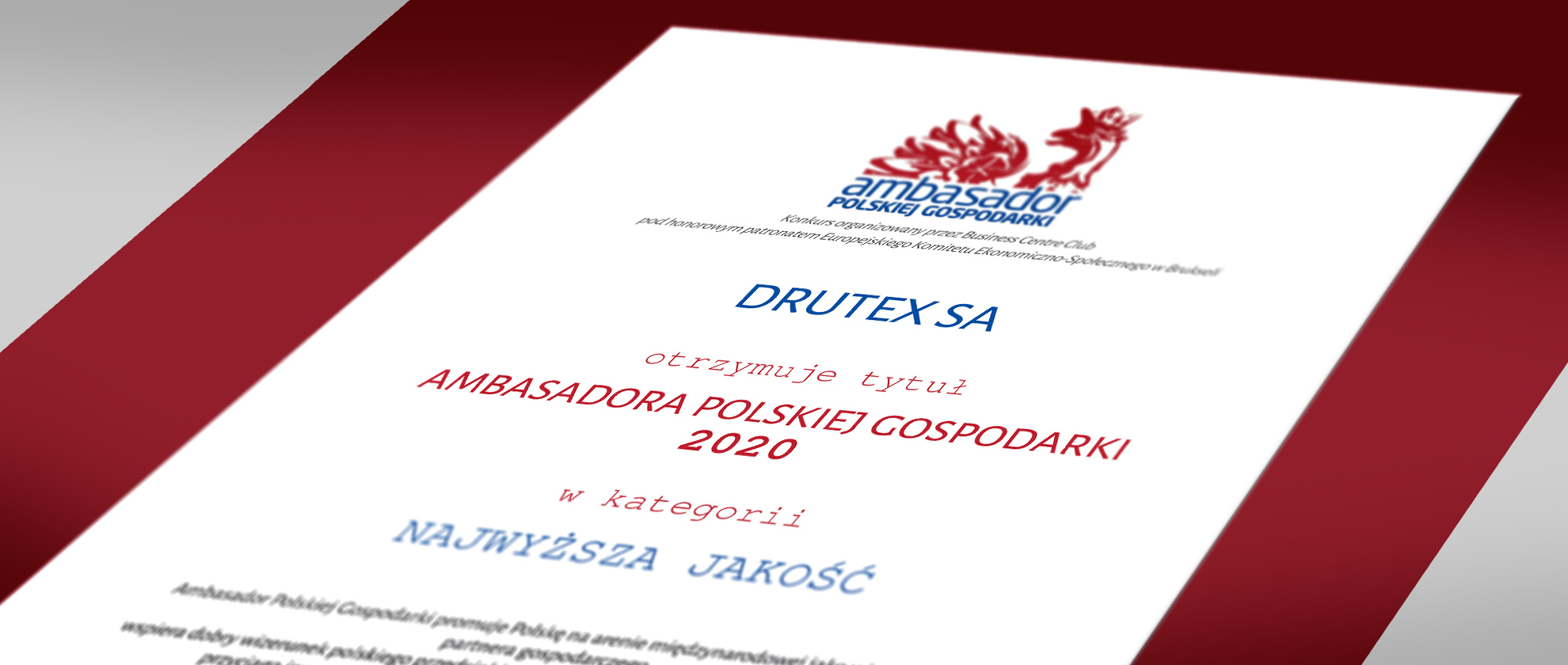 Drutex è l’Ambasciatore dell’economia polacca