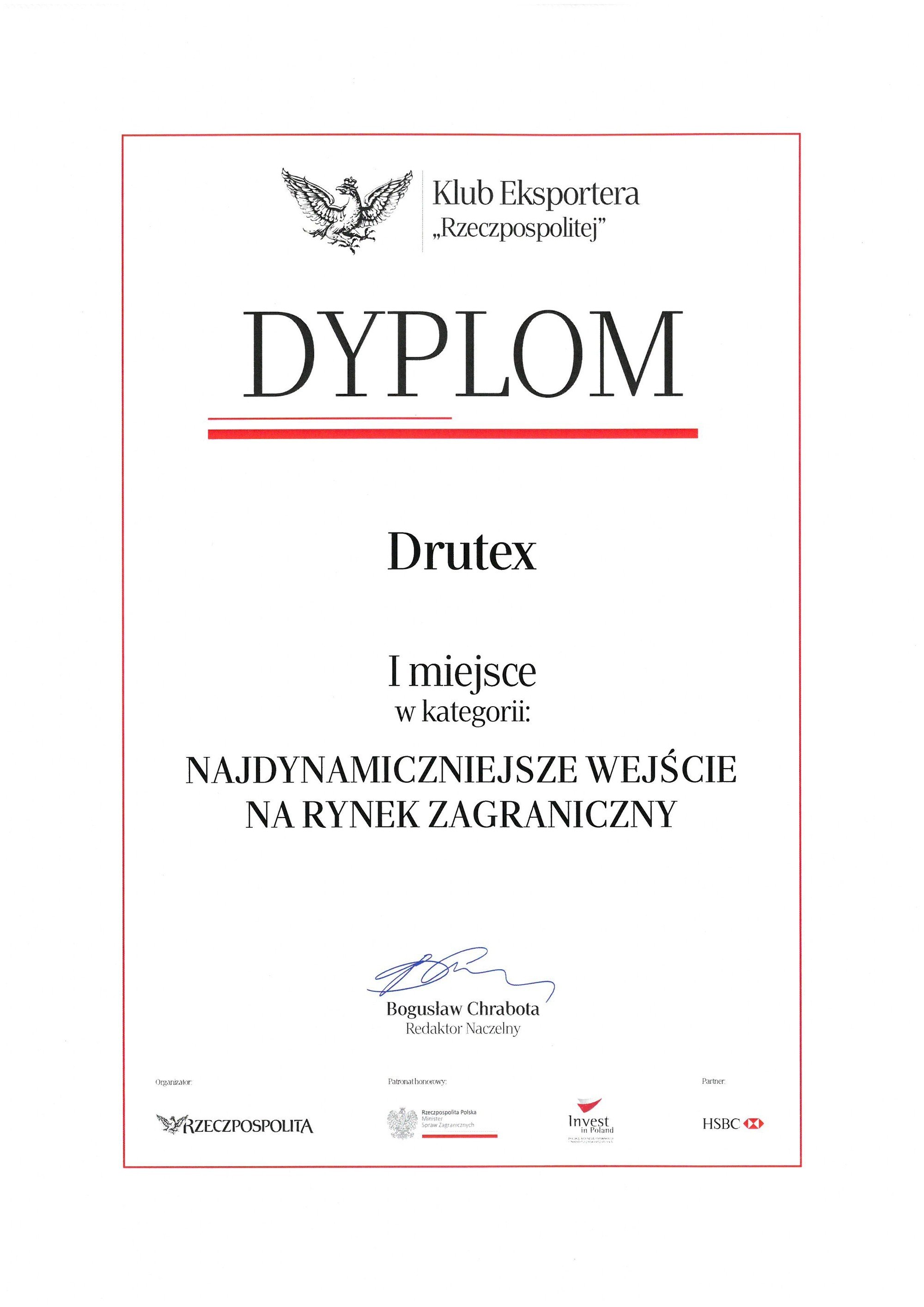 DRUTEX vince al concorso della Rzeczpospolita!