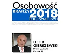 Leszek Gierszewski - Prezes DRUTEX S.A. - Osobowość Branży 2018 - Budownictwo